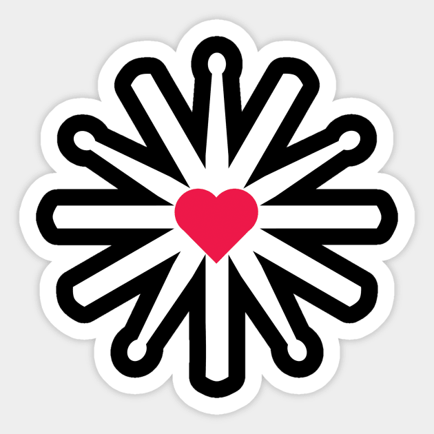 Heart of a Drummer Sticker by drummingco